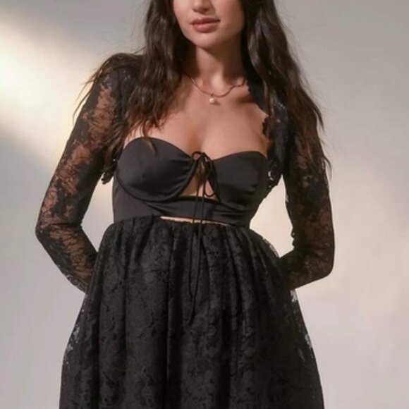 For Love & Lemons Regina Mini Dress, NWOT, S - Picture 2 of 7